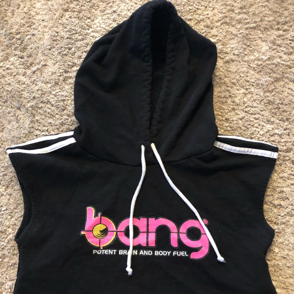 Bang energy hooded crop top